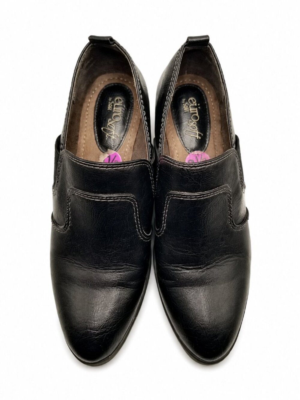 Eurosoft Black Comfort Loafers Slip-On Shoes Women's 8.5